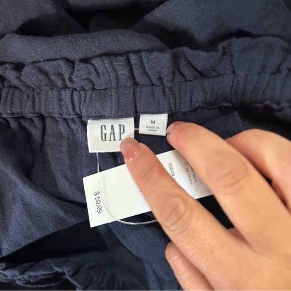 GAP Gauze Squareneck Mini Dress Navy Blue Size Medium NWT New - Picture 5 of 7